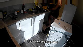 son and young mom in kitchen sex